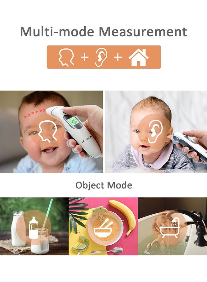 Thermometer, Touchless Digital Infrared Thermometer for Fever, Ear and Forehead Thermometer for Adults and Kids, with LCD Screen, Memory Recall, Fever Alarm - Image 2